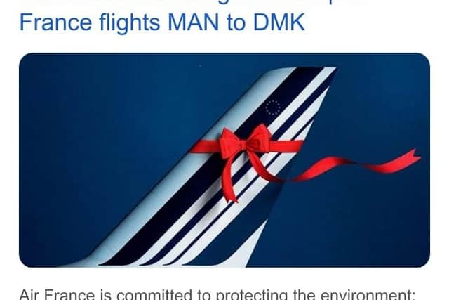 Air France said it was "committed to protecting the environment".