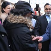 The Prince of Wales (right) meets members of the public as he departs a visit to meet Prince's Trust Young Entrepreneurs, supported through the Enterprise programme at NatWest, in London. Picture date: Thursday November 11, 2021.