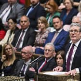 Labour Party leader Keir Starmer  during the weekly session of Prime Minister's Questions in the House of Commons in central London. Picture: UK Parliament/AFP via Getty Images