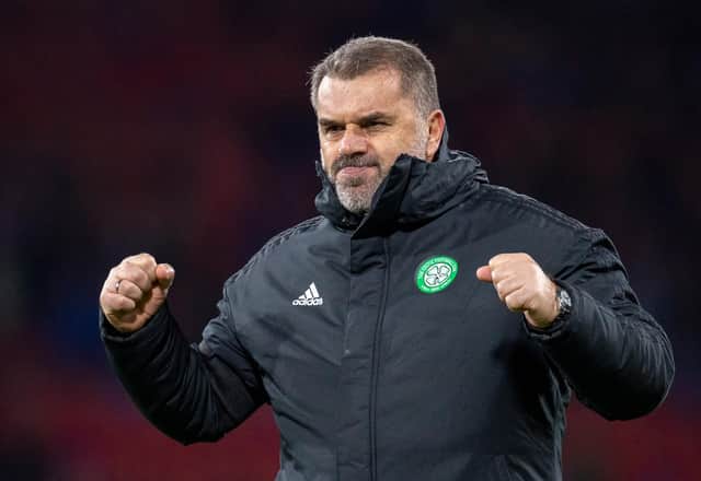 Celtic manager Ange Postecoglou shows his appetite for success following the Premier Sports Cup semi-final win over St Johnstone, and maintains at the club the hunger must always take the approach of feeling that success hasn't come in "a long time". (Photo by Rob Casey / SNS Group)