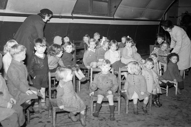 Children at Lochinvar Camp which provided emergency housing in North Edinburgh between Granton Road and Netherby Road for the homeless, 1951