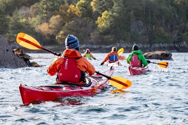 The sheltered waters around Plockton offer perfect conditions for sea kayaking.