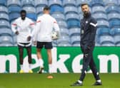 Head coach Ruud van Nistelrooy during a PSV Eindhoven training session ahead of a UEFA Champions League play-off tie against Rangers at Ibrox Stadium, on August 15, 2022, in Glasgow, Scotland. (Photo by Craig Williamson / SNS Group)