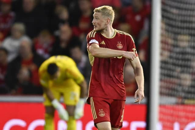 Aberdeen's Richard Jensen has yet to taste victory since joining from Gornik Zabrze. (Photo by Rob Casey / SNS Group)