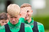 Josh Doig (left) and Ryan Porteous are both attracting transfer interest from English clubs. Photo by Mark Scates / SNS Group