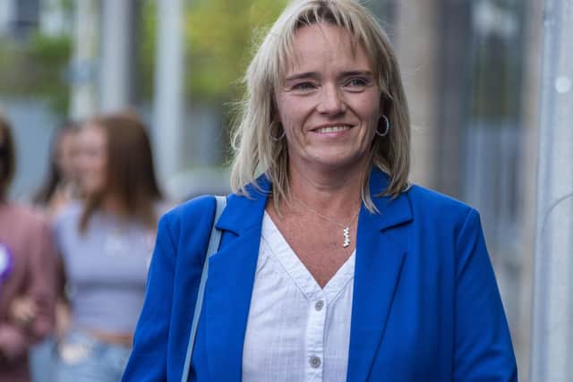 Nurse Sandie Peggie arriving at her tribunal hearing this week (Pic: Lisa Ferguson)