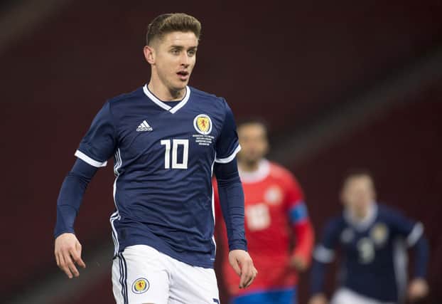 Fulham's Tom Cairney in action on his last appearance for Scotland in a 1-0 friendly defeat to Costa Rica at Hampden in March 2018.
