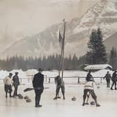 The triumphant British curling team in action at Chamonix in 1924. Great Britain’s first ever Winter Olympic gold medal has gone on display at Biggar Museum in South Lanarkshire as part of an exhibition to tell the story of the amateur team who became curling champions (Picture: Jennifer Dods/The University of Edinburgh/PA Wire)
