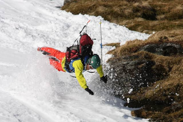 Euan Larter, subject to the law of gravity at the Lawers of Gravity event PIC: Roger Cox / JPI Media