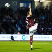 Hearts' Lawrence Shankland scores to make it 2-2 at St Mirren. (Photo by Roddy Scott / SNS Group)