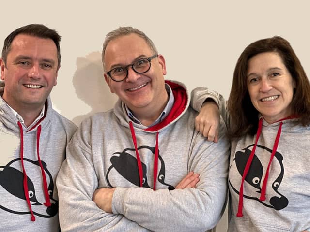From left: Clevermed chief technology officer Chris Koiak, founder Peter Badger, and CEO Jane Stephenson. Picture: contributed.