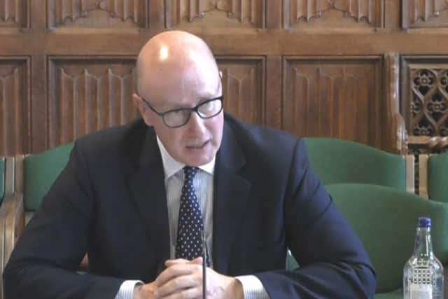 Lord Geidt, Boris Johnson's adviser on ministerial interests giving evidence to the Commons Public Administration and Constitutional Affairs Committee