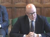 Lord Geidt, Boris Johnson's adviser on ministerial interests giving evidence to the Commons Public Administration and Constitutional Affairs Committee