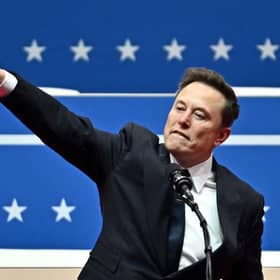 Tesla and SpaceX CEO Elon Musk's gesture at Donald Trump's inaugural parade was likened by many observers to a Nazi salute (Picture: Angela Weiss/ AFP)
