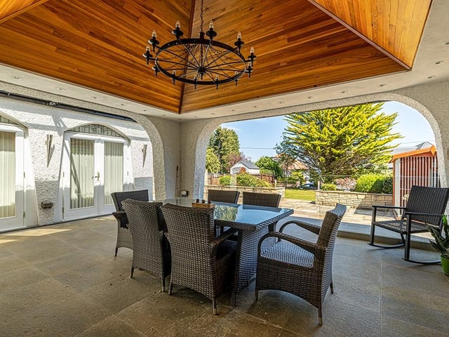 Exterior: The exceptional enclosed gardens are entered via electric gates. An outdoor pavilion has a fireplace for evening entertaining.