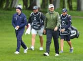 Bob MacIntyre and Bernd Wiesberger pictured with their caddies during the 2021 Made in HimmerLand event in Denmark. Picture: Andrew Redington/Getty Images.