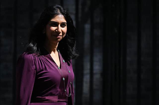 Britain's Attorney General Suella Braverman leaves at the end of a cabinet meeting in Downing Street on July 5th. Photo: JUSTIN TALLIS / AFP via Getty Images.