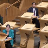 (From left) Scottish Labour's Monica Lennon, Jackie Baillie and Anas Sarwar during First Minster's Questions in the debating chamber of the Scottish Parliament in Edinburgh. MSPs have recommended keeping remote committee meetings beyond the Covid pandemic. Picture: PA Wire