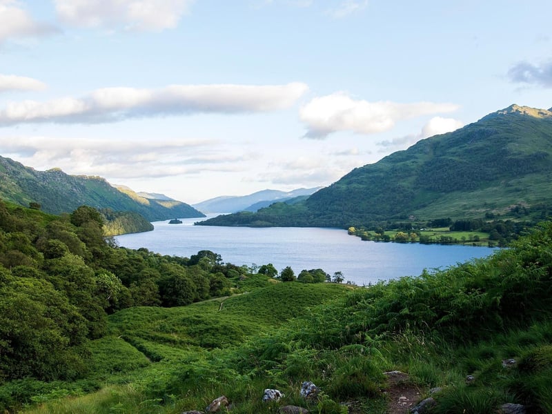 It is said that you get the "best of both worlds" when visiting this freshwater loch as it rests on the boundary between the highlands and the lowlands of Scotland. The Trossachs refer to this loch but also the wooded glens that surround it which feature stunning colours as the leaves turn orange during Autumn.