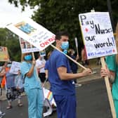 Nearly four out of ten nurses are thinking of leaving with calls for better staffing levels and pay (Picture: Isabel Infantes/AFP via Getty Images)