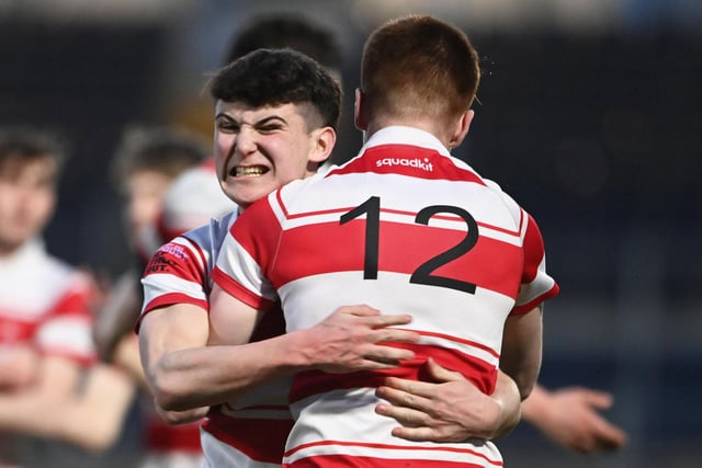 Loretto celebrate after the final whistle