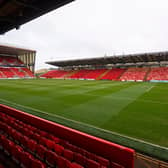 A general view of Aberdeen's Pittodrie Stadium