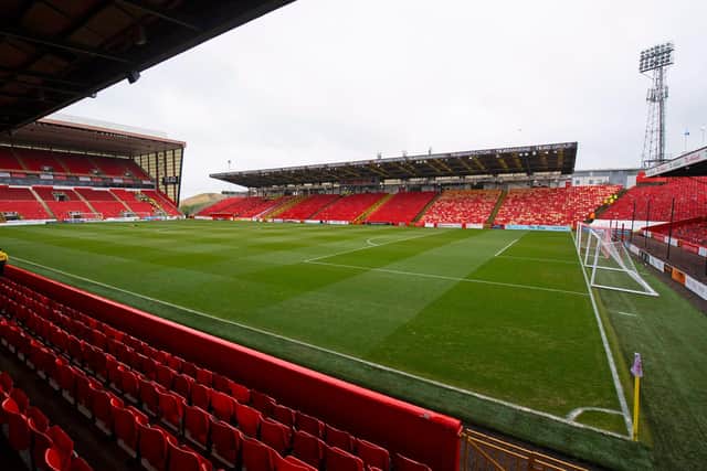 A general view of Aberdeen's Pittodrie Stadium