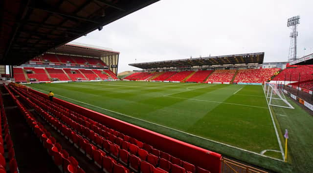 A general view of Aberdeen's Pittodrie Stadium