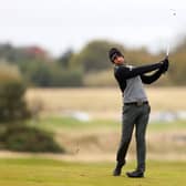 Aaron Rai plays a shot during the second round of the Scottish Championship presented by AXA at Fairmont St Andrews. Picture: Richard Heathcote/Getty Images