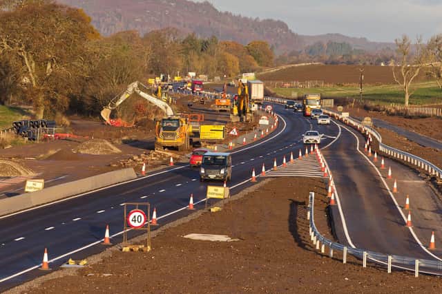 More than 1,000 motorists were fined or referred for possible court appearances for speeding through the A9 roadworks in three months. Picture: Transport Scotland