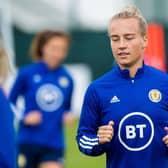 Rachel McLaughlan during a Scotland womens' national team training session at the Oriam, on September 14, 2021. (Photo by Ross Parker / SNS Group)