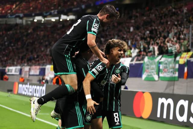 Jota scored Celtic's goal in Leipzig. (Photo by Martin Rose/Getty Images)