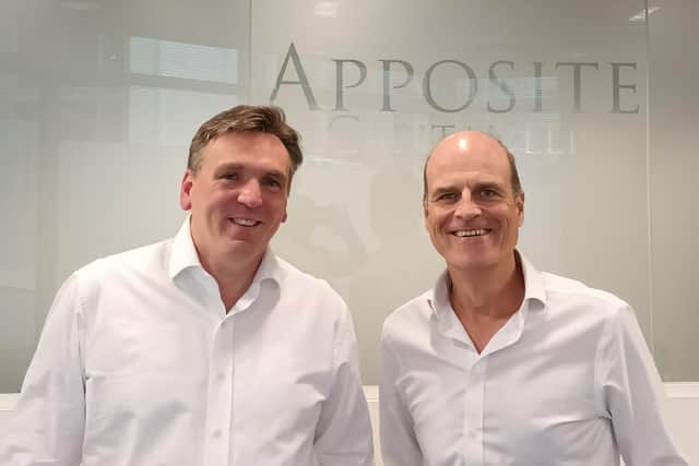 Kelso Pharma CEO Dr Tom Stratford and new Kelso Pharma non-executive chairman Gordon Cameron OBE.