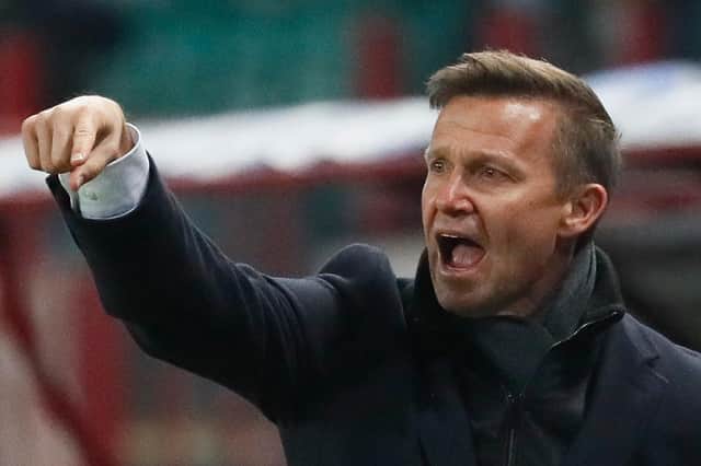 Salzburg's American coach Jesse Marsch has revealed interest in the Celtic managerial vacancy. (Photo by MAXIM SHIPENKOV / POOL / AFP)