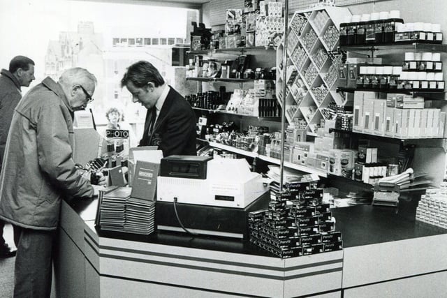 The photographic department at the Brightside & Carbrook Store, Castle House, Sheffield, 1986