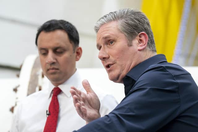 Scottish Labour leader Anas Sarwar and Labour leader Sir Keir Starmer during the launch of the Labour party's mission on cheaper green power, setting out policies on clean energy, at Nova Innovation in Edinburgh. Picture: Jane Barlow/PA Wire