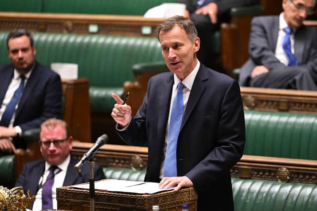 Chancellor of the Exchequer Jeremy Hunt speaking to members of Parliament during a statement on mortgages in the House of Commons. Picture: Jessica Taylor/UK Parliament/AFP via Getty Images