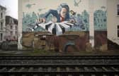 A mural depicting German composer Ludwig van Beethoven on a house in his native city of Bonn, Germany PIC:Ina Fassbender / AFP / Getty Images