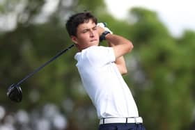Oliver Mukherjee, pictured playing in the the Telegraph Junior Golf Championship at Quinta do Lago Golf Club in Portugal last November, finished as the top Scot in the Lytham Trophy. Picture: Luke Walker/Getty Images.