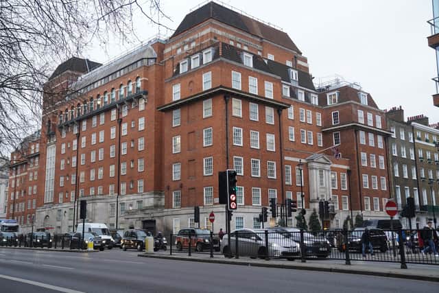 The London Clinic, in central London. Photo: Lucy North/PA Wire