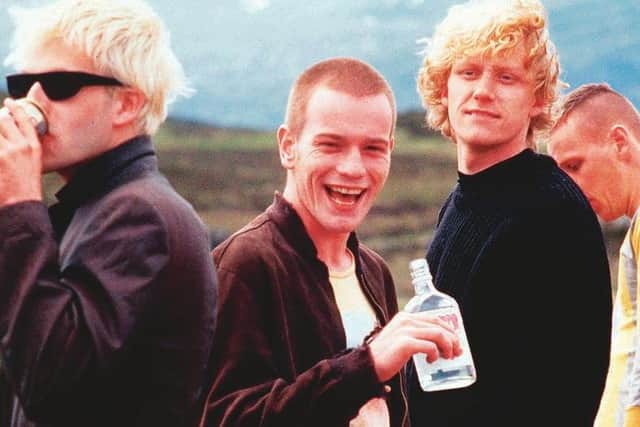 Jonny Lee Miller, Ewan McGregor, Kevin McKidd and Ewen Bremner on location in the Highlands.