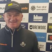 Paul Lawrie shows his delight after winning the Tartan Pro Tour Winter Series event at Montrose Links
