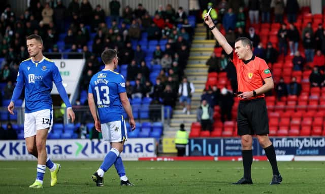 Craig Bryson was sent off for St Johnstone.