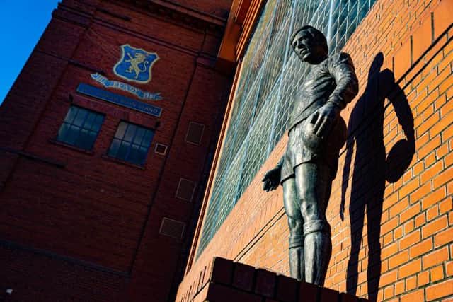 Tributes have been left at the memorial statue outside Ibrox over the past few days (Photo by Alan Harvey / SNS Group)