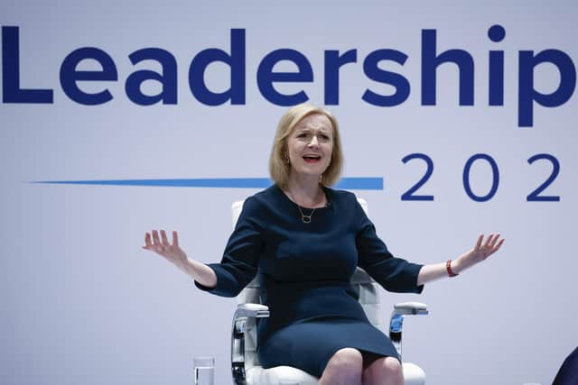 Showbusiness analogies like clown show, tragedy and farce have been to the fore during Liz Truss's short time as Prime Minister (Picture: Jeff J Mitchell/Getty Images)