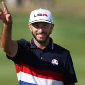 Max Homa of Team USA gestures during a practice round prior to the 2023 Ryder Cup at Marco Simone Golf Club in Rome. Picture: Patrick Smith/Getty Images.