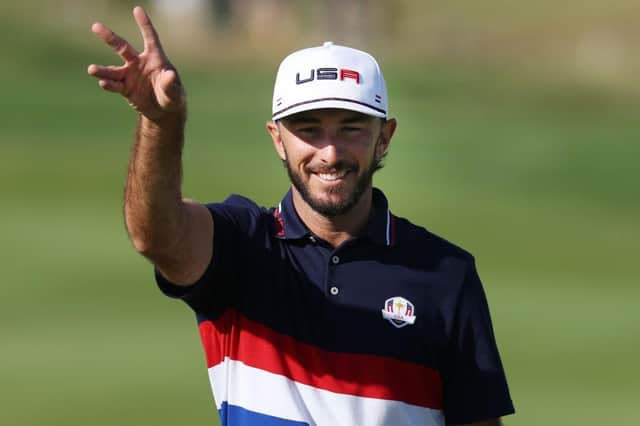 Max Homa of Team USA gestures during a practice round prior to the 2023 Ryder Cup at Marco Simone Golf Club in Rome. Picture: Patrick Smith/Getty Images.