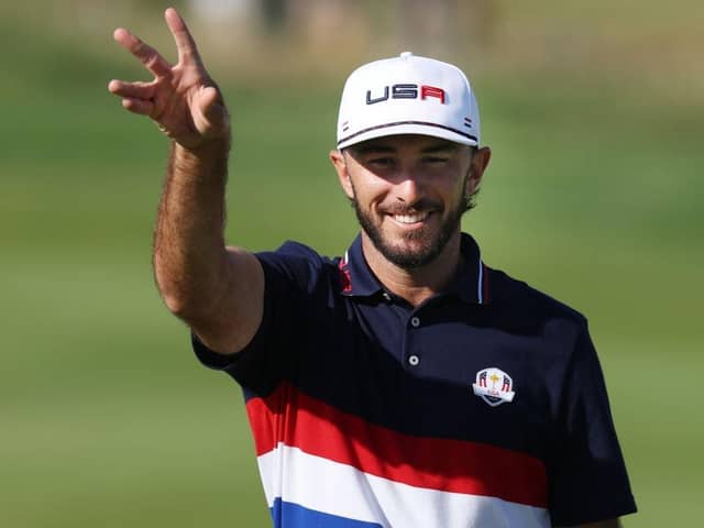 Max Homa of Team USA gestures during a practice round prior to the 2023 Ryder Cup at Marco Simone Golf Club in Rome. Picture: Patrick Smith/Getty Images.