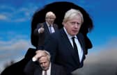 Prime Minister Boris Johnson. Pictures: Getty. Illustration: Gavin Munro