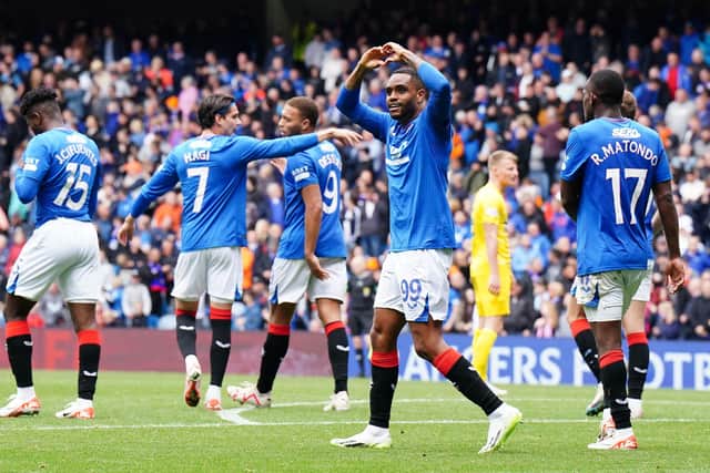 Danilo celebrates what turned out to be the winner against Morton.